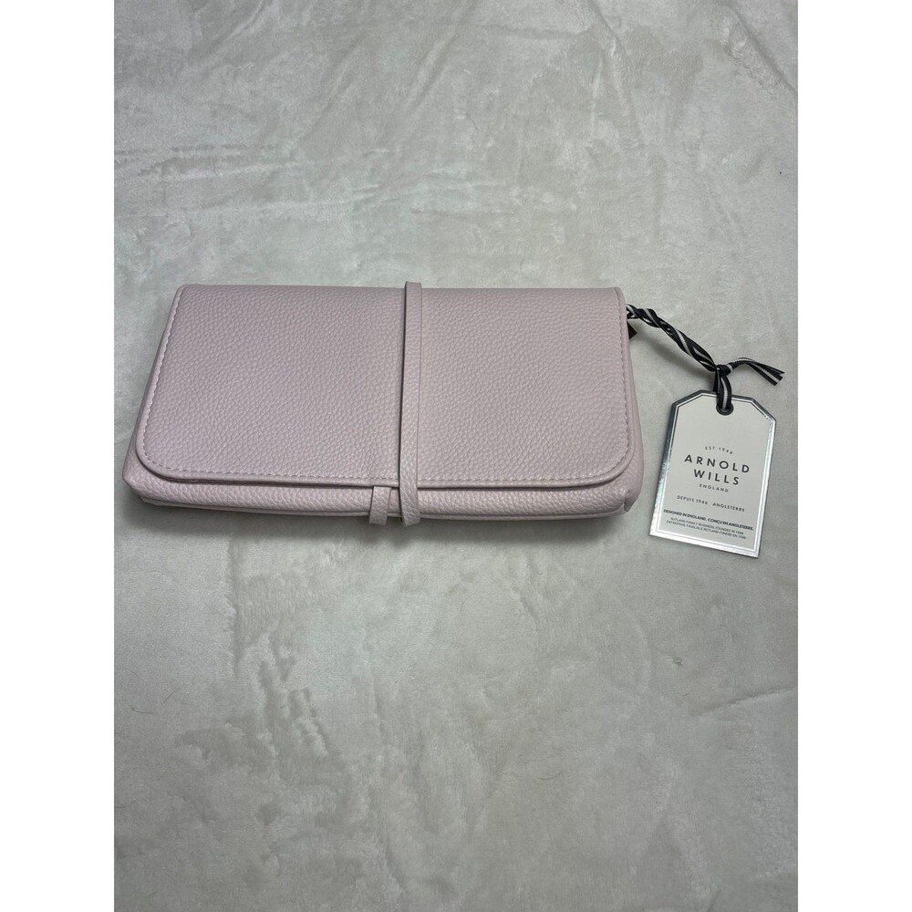 Arnold Willis Pink Grain Travel Makeup Pouch NWT - Picture 7 of 7